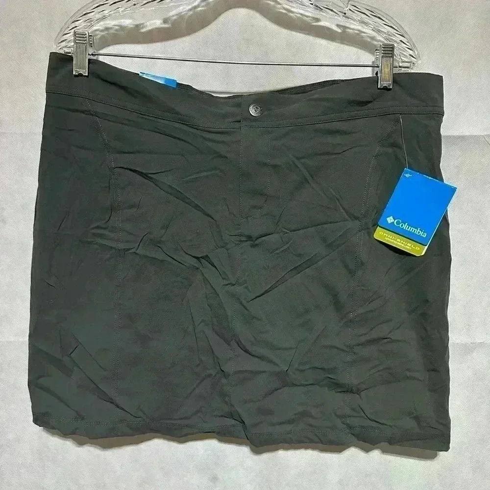 Columbia Skort Womens 16 Gray Three Rocks Skort Active Hiking Omni Shield Trail